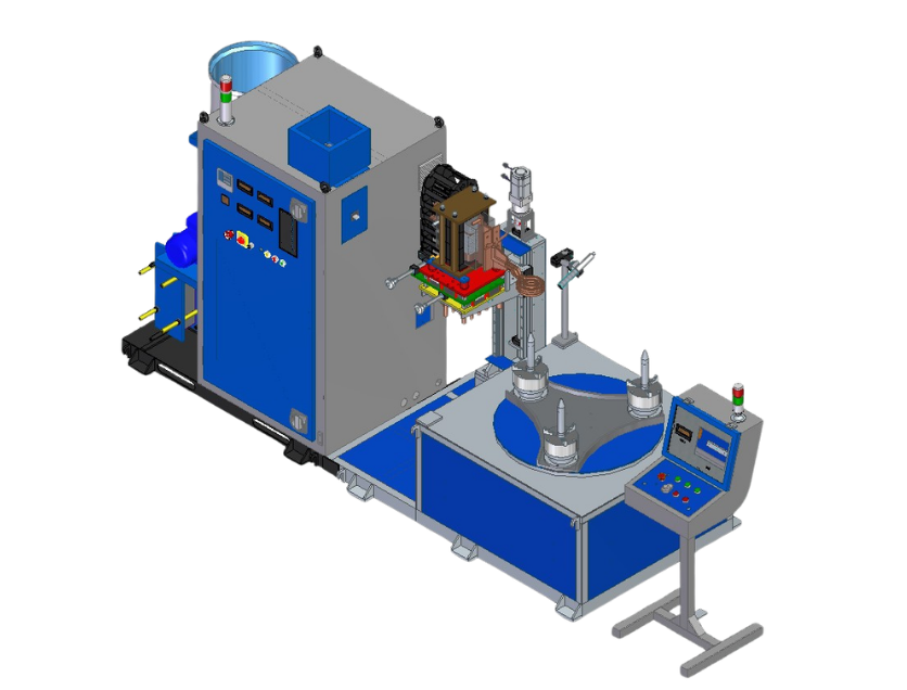 INDUCTION HARDENING & SOFTENING SYSTEM WITH ROTARY TABLE